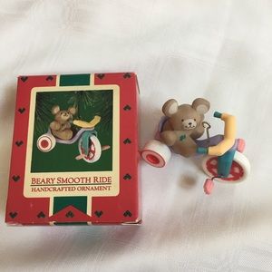 Hallmark 1985 Beary Smooth Ride Christmas Ornament